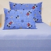 Jogo de Cama Portallar Casal Malha Mista 70% Algodão e 30% Poliéster Disney Mickey Hey 3 Pçs Azul