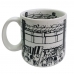 Caneca Estádio do Vozao 360 ML Cerâmica Ceara Licenciada Branco