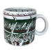 Caneca KazzaVip do Fluminense Cerâmica 360 ML Estádio Time de Guerreiros Licenciada Branco