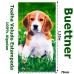 Toalha de Praia Buettner Veludo Lovely Beagle 76cmx1,52m Resort Verde