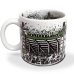 Caneca Estádio do Time do Figueirense 360 ML Cerâmica Estadio Orlando Scarpelli Licenciada Branco