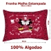 Fronha Portallar Malha Disney Estampa Localizada Jadore Red 48cmx68cm Vermelho