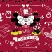 Fronha Portallar Malha Disney Estampa Localizada Jadore Red 48cmx68cm Vermelho