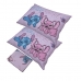 Jogo de Cama Portallar Casal Malha Mista 70% Algodão e 30% Poliéster Joy Disney Stitch e Angel Love 03 Peças Rosa