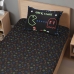 Jogo de Cama Portallar Solteiro Malha Mista Joy Pac Controle 2 peças Preto