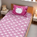 Jogo de Cama Portallar Solteiro Malha Mista 70% Algodão e 30% Poliéster Joy Gatinhos 2 peças Pink