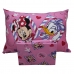 Jogo de Cama Portallar Solteiro Joy Malha Mista Estampado Disney Minnie E Margarida 2 Peças Rosa