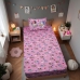 Jogo de Cama Portallar Solteiro Joy Malha Mista Estampado Disney Minnie E Margarida 2 Peças Rosa