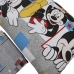 Jogo de Cama Portallar Solteiro Joy Malha Mista Estampado Disney Retrato Do Mickey 2 Peças Cinza