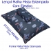 Jogo de Cama Portallar Solteiro Malha Mista Estampado Disney Stitch Pedras 2 Pçs Azul