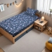 Jogo de Cama Portallar Solteiro Malha Mista Estampado Disney Stitch Pedras 2 Pçs Azul