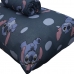 Jogo de Cama Portallar Solteiro Malha Mista Estampado Disney Stitch Pedras 2 Pçs Azul
