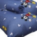 Jogo de Cama Portallar Casal Malha Mista 70% Algodão / 30% Poliéster Estampado Disney Mickey Circle 3 Pçs Azul