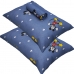 Jogo de Cama Portallar Casal Malha Mista 70% Algodão / 30% Poliéster Estampado Disney Mickey Circle 3 Pçs Azul