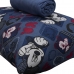 Jogo de Cama Portallar Solteiro Malha 100% Algodão Disney Mickey Simpático 2 Pçs Azul
