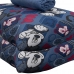 Jogo de Cama Portallar Casal Malha 100% Algodão Disney Mickey Simpático 3 Peças Azul