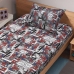 Jogo de Cama Portallar Solteiro Malha Mista Estampado Disney Marvel Spider Cartoon 2 Pçs Preto