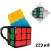 Caneca Porcelana BrasFoot Quadrada Temas Cubo 220 ML Preto