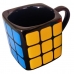 Caneca Porcelana BrasFoot Quadrada Temas Cubo 220 ML Preto