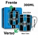 Caneca Porcelana Premium BrasFoot Grêmio 05 300 ML Urban Licenciada Branco