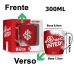Caneca Porcelana Premium BrasFoot # Vamô Inter 300 ML Urban Licenciada Branco