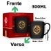 Caneca Porcelana Premium BrasFoot Inter Serie Ouro 300 ML Urban Licenciada Preto