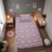 Jogo de Cama Solteiro Portallar Malha Misto Estampado Chic Love 2 Pçs com Elástico Rosa