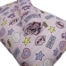 Jogo de Cama Solteiro Portallar Malha Misto Estampado Chic Love 2 Pçs com Elástico Rosa