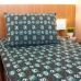 Jogo de Cama Solteiro Portallar Malha Misto Estampado Esportes 2 P&ccedil;s com El&aacute;stico Verde
