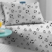 Jogo de Cama Solteiro Portallar Malha Misto Estampado Futebol Gray 2 Pçs com Elástico Cinza
