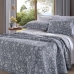 Cobre Leito Buettner Queen Jacquard Dupla Face Cenário Estampado Veras 3 Peças Cinza