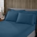 Jogo de Cama Buettner Solteiro Malha Liso 2 Peças Image Azul