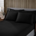 Jogo de Cama Buettner Solteiro Malha 100% Algodão Liso 2 Peças Image Preto