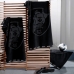 Toalha de Banho Buettner Jacquard Veludo Futebol Vasco 70cmx140m Preto
