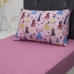 Jogo de Cama Portallar Solteiro Malha 100% Algodão Disney Danca De Princesas 2 Pçs Rosa