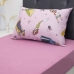 Jogo de Cama Portallar Solteiro Malha 100% Algodão Disney Princesas Brilhantes 2 Pçs Rosa