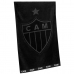 Toalha de Banho Bouton Jacquard Barra Bordada Veludo 100% Algodão Futebol Atlético Mineiro 70cmx140m Preto