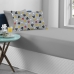 Jogo de Cama Portallar Solteiro Malha Mista Disney Mickey Icons 2 Peças Cinza