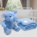 Manta e Bichinho Pel&uacute;cia Buettner Baby Microfibra Elefante Azul
