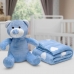 Manta e Bichinho Pelúcia Buettner Baby Microfibra Urso Azul