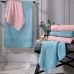 Jogo de Toalha Buettner 5 peças Algodão Egípcio Platine Color Rosa Petala e Azul Riviera