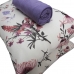 Jogo de Cama Queen Portallar Malha 100% Algodão Londres 3 Peças Violeta