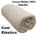 Lençol Com Elástico Solteiro Portallar Malha 100% Algodão Liso Linha Casa Bege Caqui