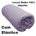 Lençol Com Elástico Queen Portallar Malha 100% Algodão Liso Linha Casa Violeta