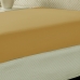 Lençol Com Elástico Casal Portallar Malha 100% Algodão Liso Linha Casa Amarelo Ouro