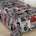 Cobre Leito com Porta Travesseiro Buettner Solteiro Estampado Matelassê Renove Juvenil Radical 02 Peças Cinza