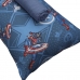 Jogo de Cama Portallar Solteiro Malha 100% Algod&atilde;o Disney Marvel Capit&atilde;o Am&eacute;rica 2 P&ccedil;s Azul