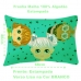 Fronha Portallar Malha 100% Algodao Estampa Localizada Juju 48cmx68cm Branca