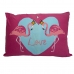 Kit Fronha Portallar Malha 100% Algodão Estampa Localizada Flamingo e Atitude (02 Unidades) Branco
