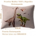 Fronha Portallar Malha 100% Algodão Estampa Localizada Jurassic 48cmx68cm Branco